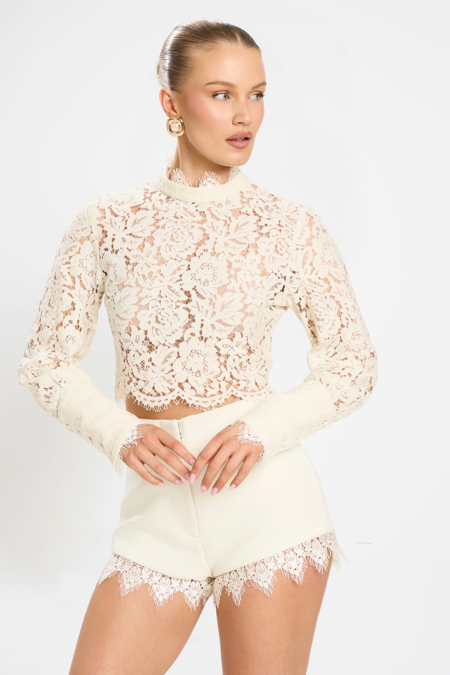 ARABELLA LACE BOUSE | IVORY CREAM