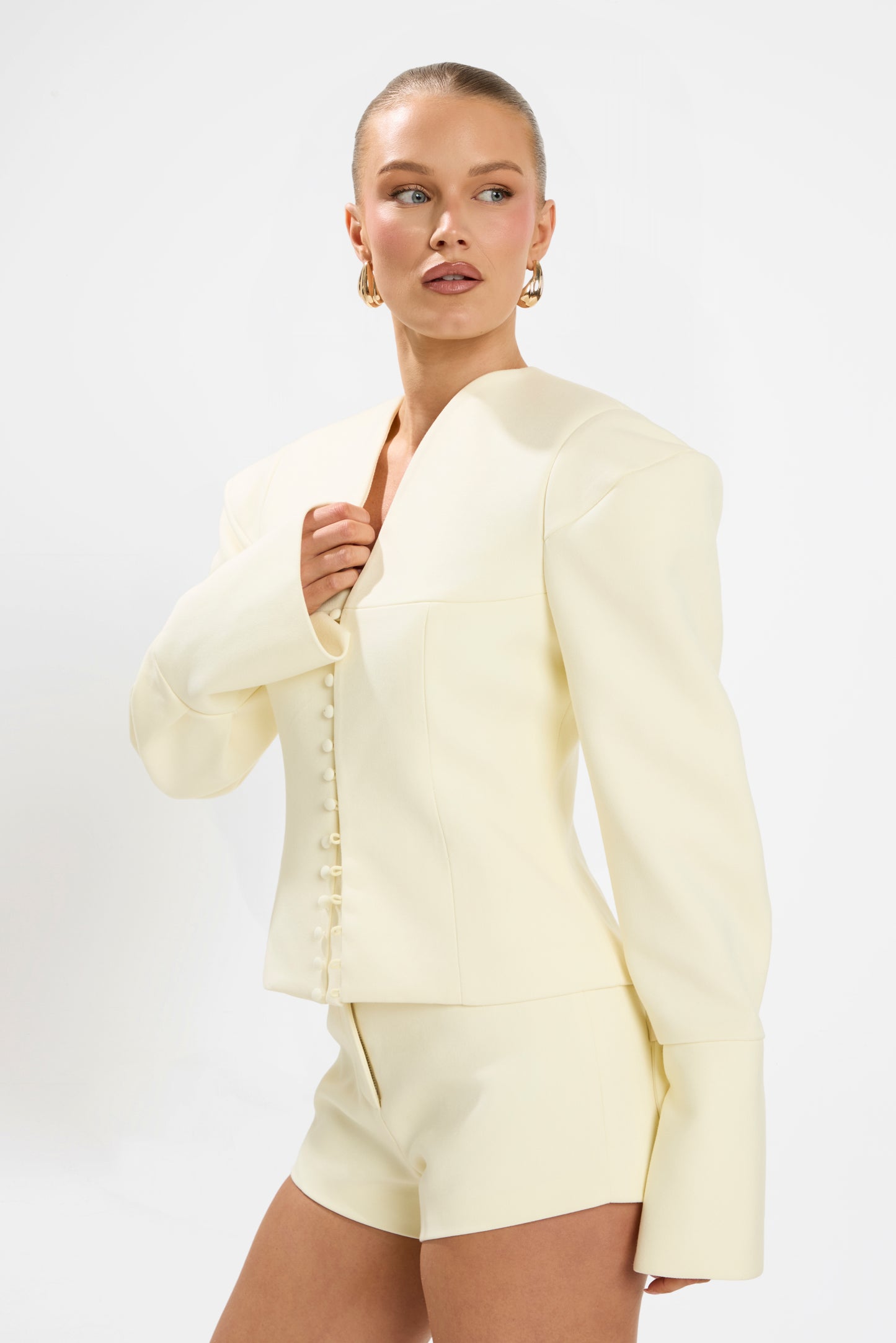 MARGOT STRUCTURED BLAZER | BUTTER LEMON
