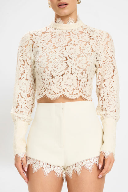 ARABELLA LACE BOUSE | IVORY CREAM