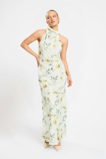 FLORENTINA DRESS | GREEN FLORAL