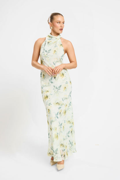 FLORENTINA DRESS | GREEN FLORAL