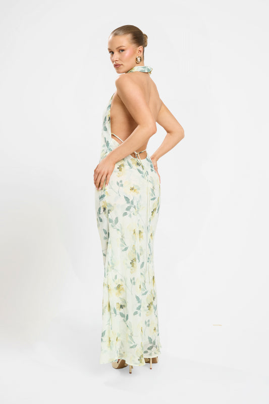 FLORENTINA DRESS | GREEN FLORAL