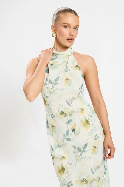 FLORENTINA DRESS | GREEN FLORAL