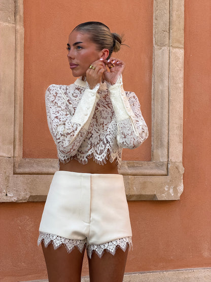 ARABELLA LACE BOUSE | IVORY CREAM