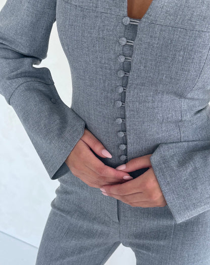 MARGOT TAILORED TROUSERS | GREY